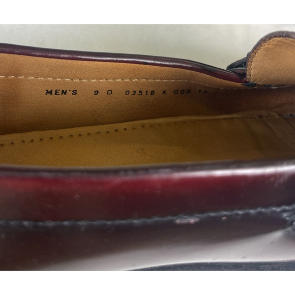 Cole Haan Buckle Leather Kiltie Tassel Slip On Loafer Shoes Mens 9D Burgundy main image 15